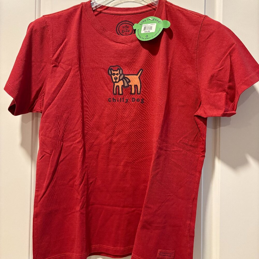 Life is Good® Chilly Dog Crusher™ Ladies Short-Sleeve T-Shirt - NWT